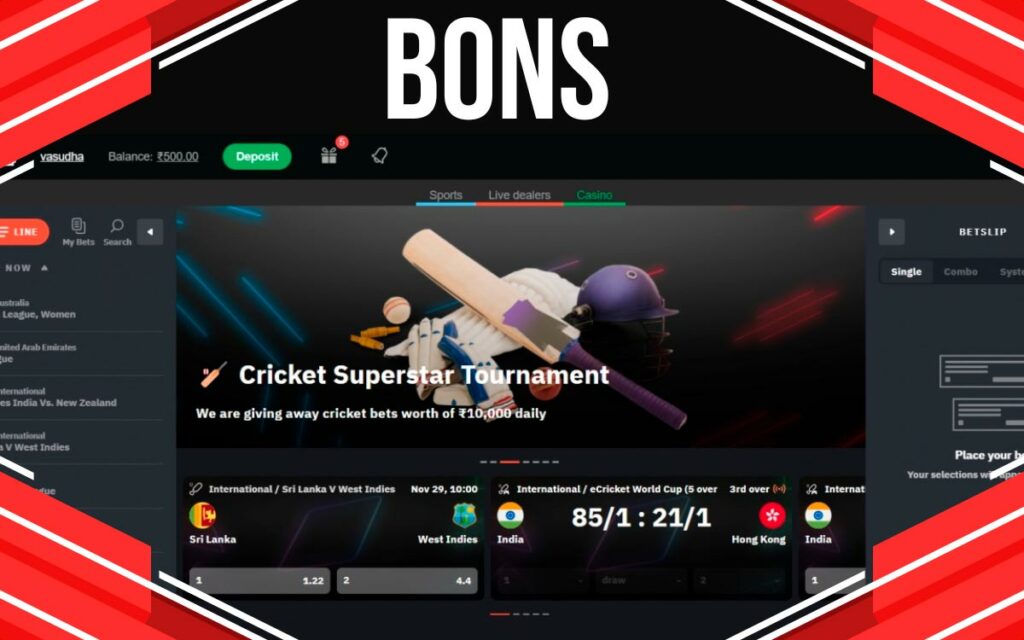 Bons is favorite sports betting and online casino games